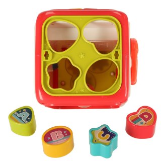 Sorter układanka kostka sensoryczna klocki edukacyjne Montessori 6w1