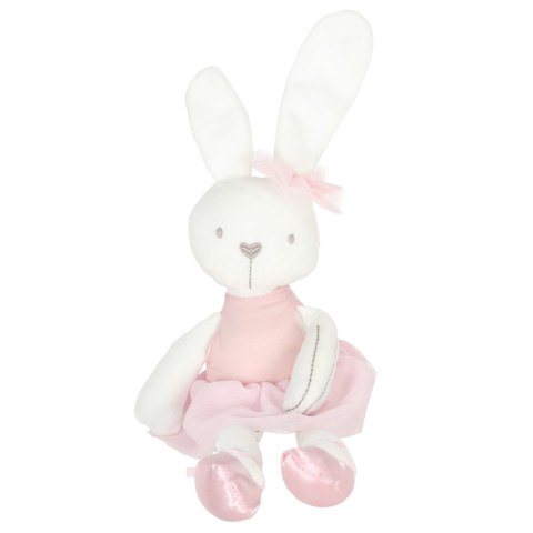 Maskotka pluszowa pluszak przytulanka królik zajączek w różowej sukience 42cm